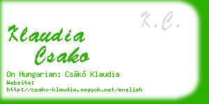 klaudia csako business card