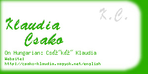 klaudia csako business card